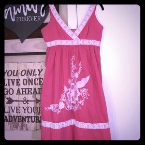 Kyra Pink and White Summer Dress
